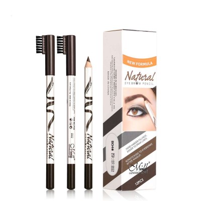 Black Brown Eyebrow Pencil Custom Own Brand Eyebrow Pencil With Brush