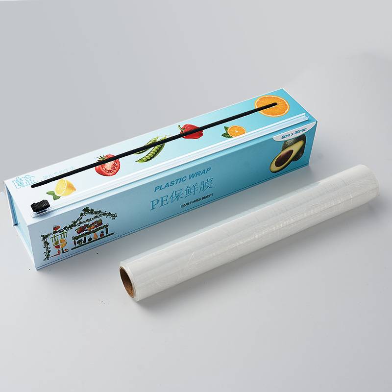 Custom Printing Cling Film Cutter Bpa Free Plastic Wrap Saran Stretch Wrap Dispenser